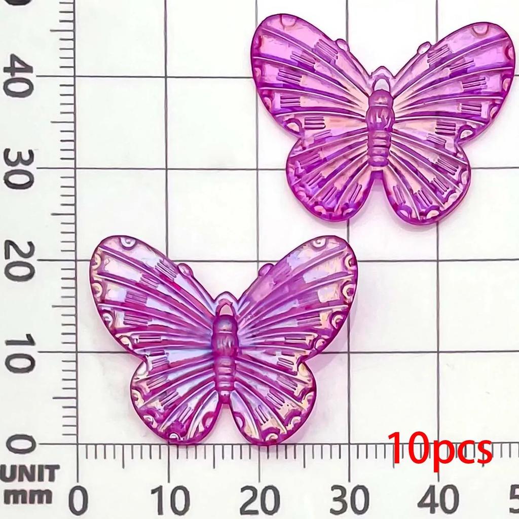 10/12pcs 22*30mm Colorful Butterfly Charms Acrylic Pendants for DIY Bracelet Necklace Earrings Jewelry Making Accessories
