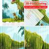 2D Flat Printing,2pcs Dino Kingdom Print Modern Curtains Durable 100% Polyester Fabric Curtains Festive Perfect for Living Room