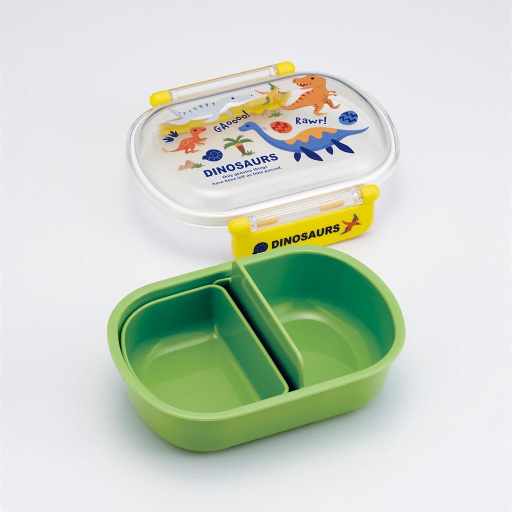 Skater Children's Bento Box, Fluffy Lunch Box, 1 Tier, 360ml, Made in Japan, Dishwasher Safe, Microwave Safe, Dinosaur Dinosaur 26 Boys QAF2BA-A
