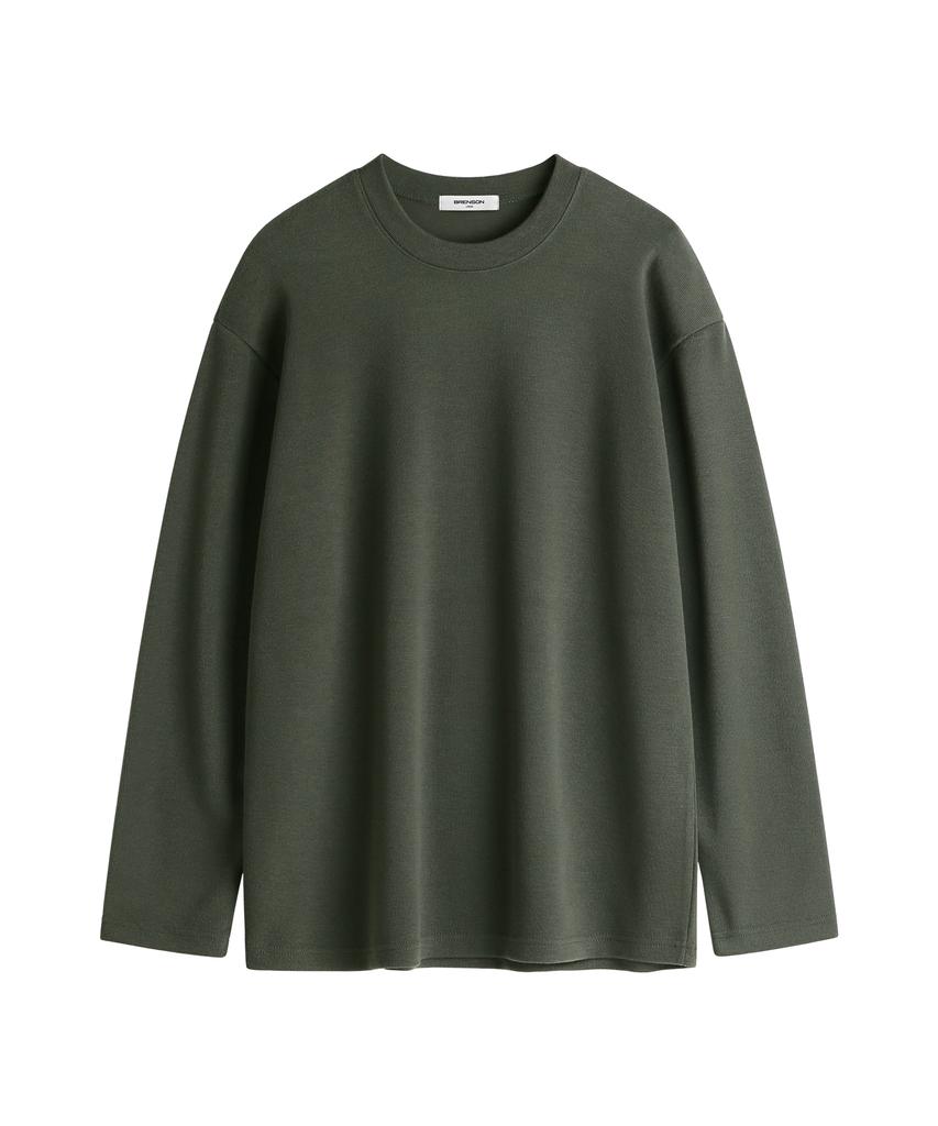 BRENSON Soft Feel Loose Fit Knit Long Sleeve Tee ( 9 Colors )