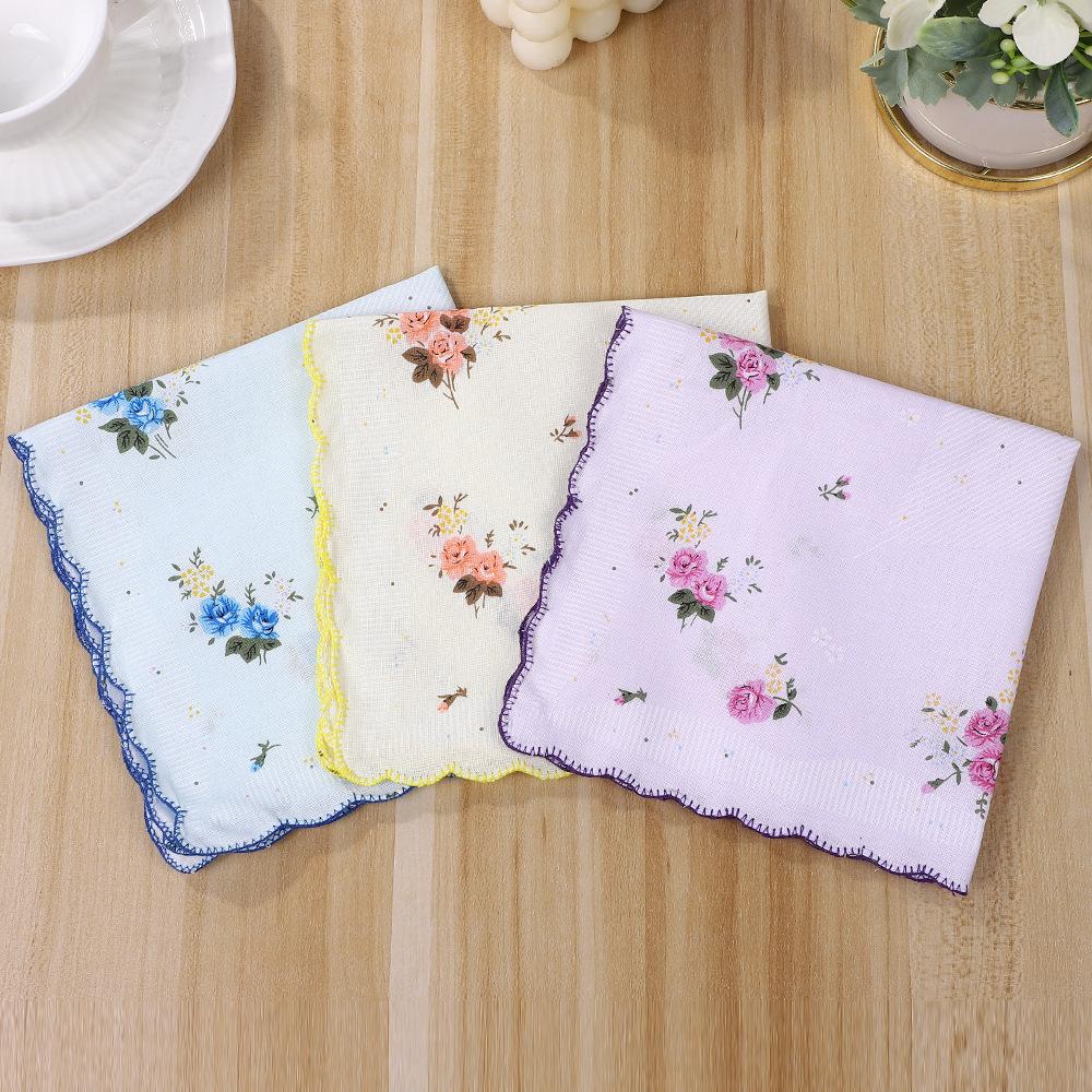 

Ретро Ностальгический 30см Хлопковый Женский Носовой Платок с Пико краем - Впитывающий пот и Стильный 30cm x 30cm (order in multiples of 12)