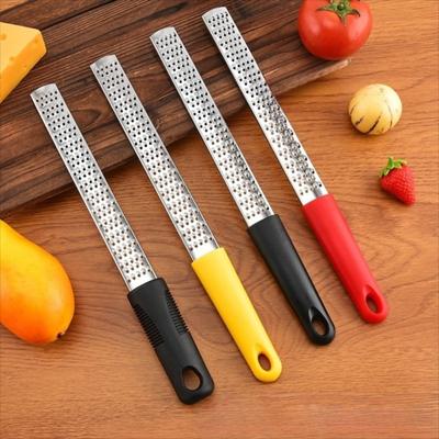 Durable Stainless Steel Cheese Grater Slicer with Handle Non Slip Cheese Lemon Zester Fruit Peeler Planer Kitchen Gadgets