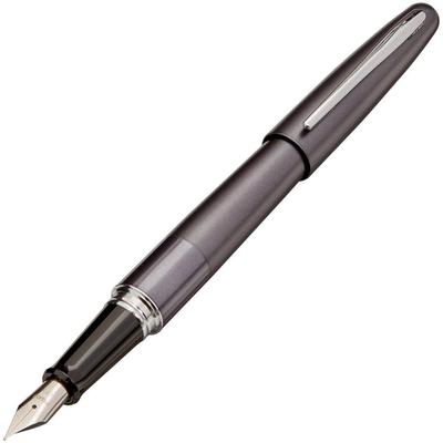 Pilot Cocoon Füllfederhalter Metallicgrau Mittlere Feder FCO-3SR-MGY-M mit Konverter