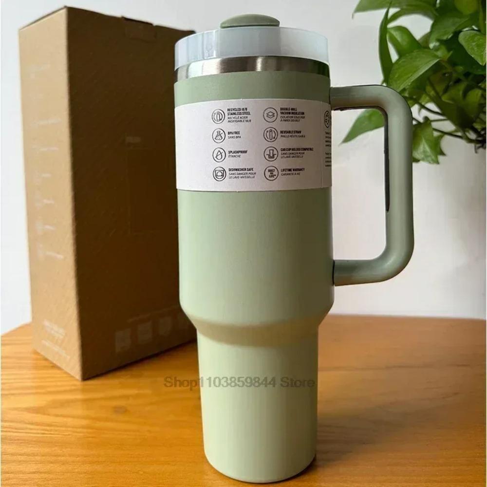 2025 Large Capacity 40Oz Stainless Steel Vacuum Flask - Insulated Tumbler Cup with Lids and Straws, Perfect for Travel