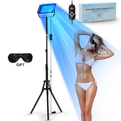 Lampada Abbronzante 50W Treppiede Lampada Solarium per Abbronzatura UV Corpo Lunghezza d'onda 460nm&480nm 48PCS Lampada a Luce Blu Solarium Abbronzatura Cura della Pelle