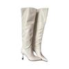 Skinny Versatile Folded Tall Boots Women's Autumn and Winter Thin Heel Skinny Pile Boots High Heel But Knee Boots