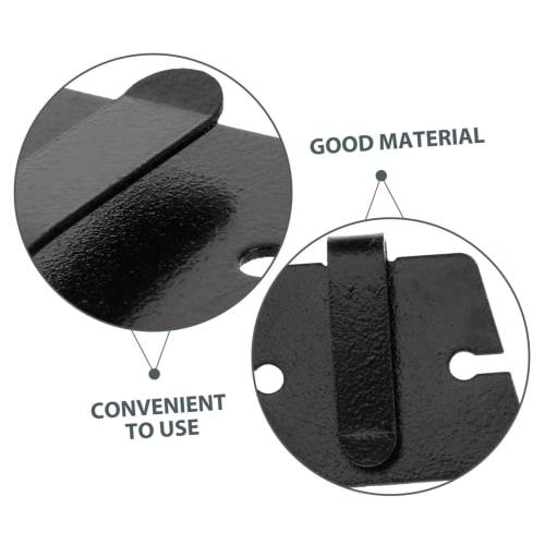 NOLITOY 4-Piece Car Microphone Hanging Hooks, Hanging Hooks for Car Radios, Microphone/Radio Hanger, Fixed Mounting Stand, Plastic, Car Storage, Light