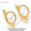 18K Gold Plated Shvenzy Earwires Fasteners,Brass Earring Fixtures,Earring Hooks Clasps Accessories,DIY Earring Making Supplies