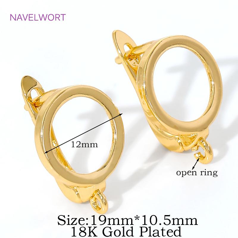 18K Gold Plated Shvenzy Earwires Fasteners,Brass Earring Fixtures,Earring Hooks Clasps Accessories,DIY Earring Making Supplies