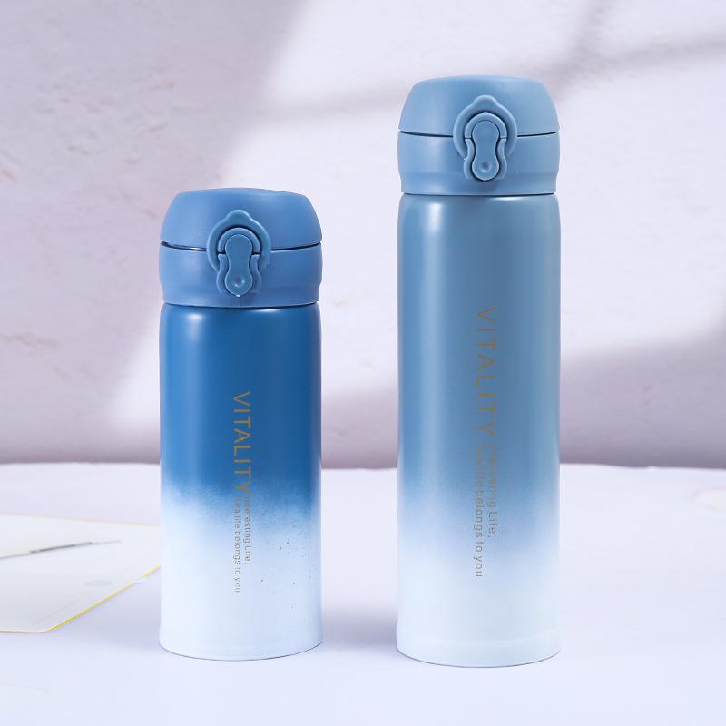 350/500ML Vitality Thermal Mug Portable Cute Stainless Steel Tumbler Bouncing Lid Kids Children Child Small Mini Water Bottle