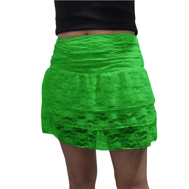 European & American Multi-layer Lace Trim Stacked Mini Midi Skirt – Sexy Fashion for Trendy Women