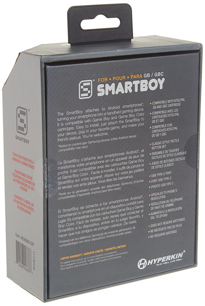 SMARTBOY HYPERKIN Android Smartphone Compatible with Game Boy & Game Boy Color Cartridges