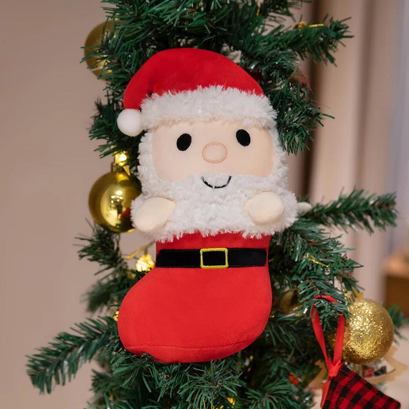 Cute Christmas Plush Toy Kawaii Christmas Decoration Christmas Tree Socks Christmas Gift Soft Toy