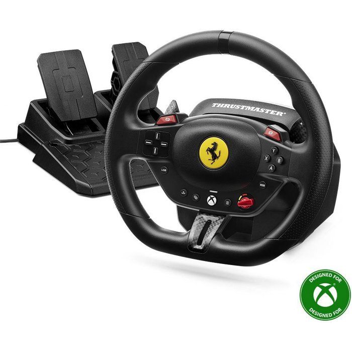 Stuur + pedalen - THRUSTMASTER - T98 Ferrari 296 GTS - Voor XBOX en PC - Zwart