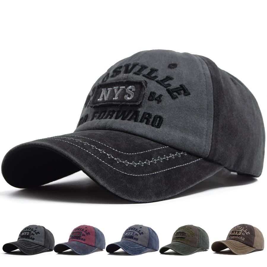 Vintage Fashion Washed Baseball Cap Patchwork Design Cotton Men Women Soft Top Dad Hat Casual Sports Visor Snapback Adjustable