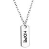 Strip Letter Initial Tags Pendant Antique Bronze Metal Men Collar Necklace New Arrival Gift