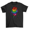 Pride_88 Rainbow Rose T-shirt - Wear Your Colors Proudly! Funny Unisex Tee, Idea