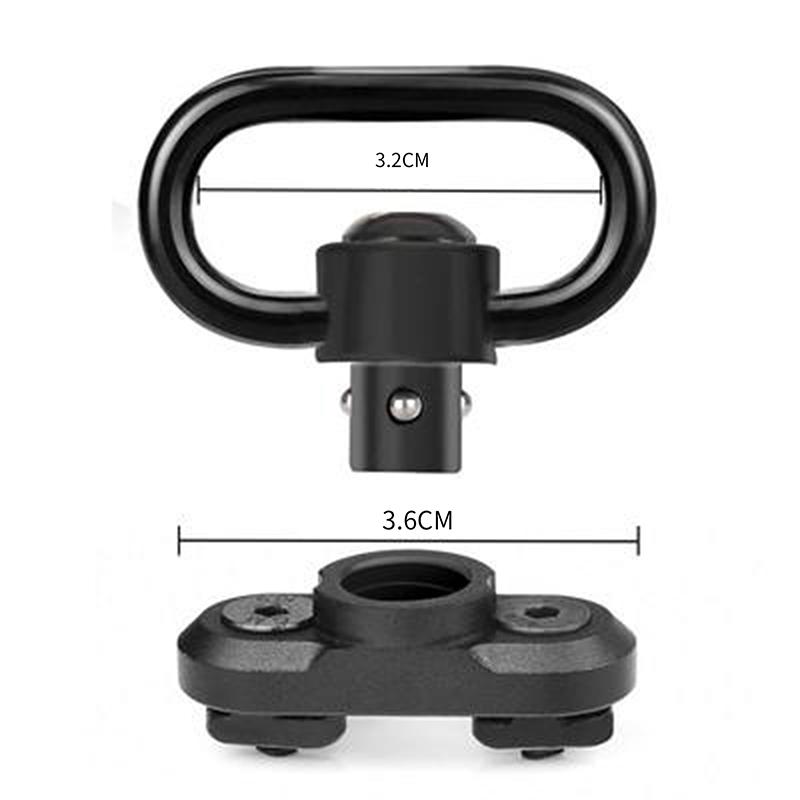 Adaptateur de goujon de fixation pour anneau de sangle M-LOK Adaptateur de fixation d'anneau de sangle QD à libération rapide Accessoires de chasse Nouveau2