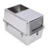Enclosed Metal Cat Litter Box with Lid Scoop Large Capacity Prevent Splashing Top Entry Stainless Steel Cat Toilet For