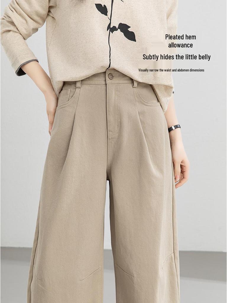 Xin Ge 3D Cut European Style Loose Fit Plus Size Women's Balloon Pants - Spring/Summer 2026 Collection