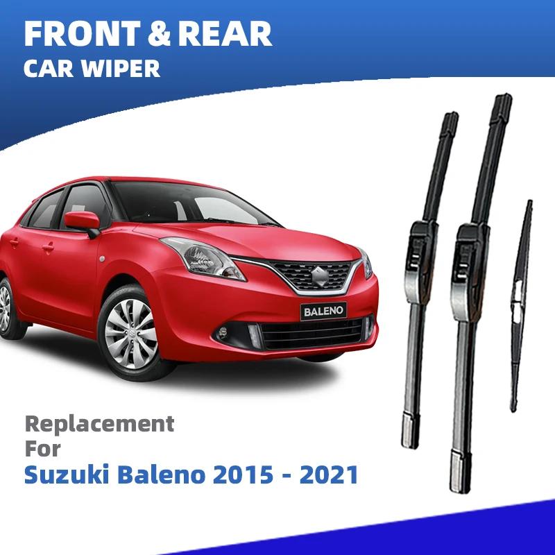 

LHD Front Rear Windshield Wiper Blades For Suzuki Baleno WB 2015 - 3pc Windscreen Accessories 2016 2017 2018 3pcs