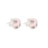Pink Girl Simple And Sweet Wind Dripping Oil C-Shaped Stud Earrings Fashionable Niche High-End Earrings