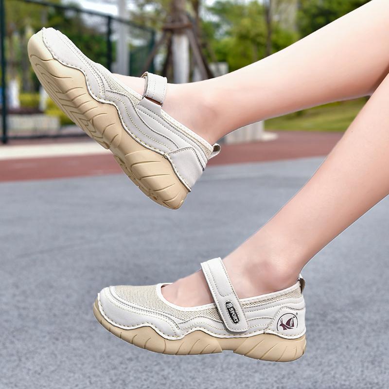 Women's Sandals Large Size Mother Breathable Flat-heeled Casual Shoes Summer Loafers