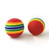 Funny Pet Dog Puppy Cat Rainbow Striped Chewing Interactive Ball Teething Toy