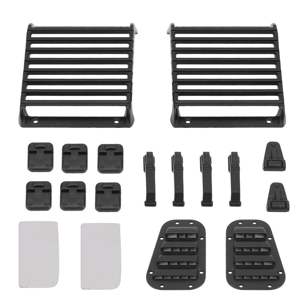 Front Lamp Guard Intake Grille Door Engine Cover Hinge Decor Fit for Traxxas TRX4 Defender 1 10 RC Crawler Car