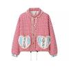 Women Lovely Loose Heart Patterned Parkas Winter Long Sleeve Quilted Cotton Padded Jacket Coat Female Cute Outerwear