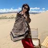 New Autumn and Winter Leopard Print Imitation Cashmere Scarf for Women Double Sided Temperament Fashion Jacquard Shawl Widened and Thickened Scarf