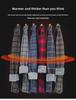 Men's Luxe Double-Sided Velvet Thickened Striped Plaid Long Sleeve Shirt for Autumn and Winter