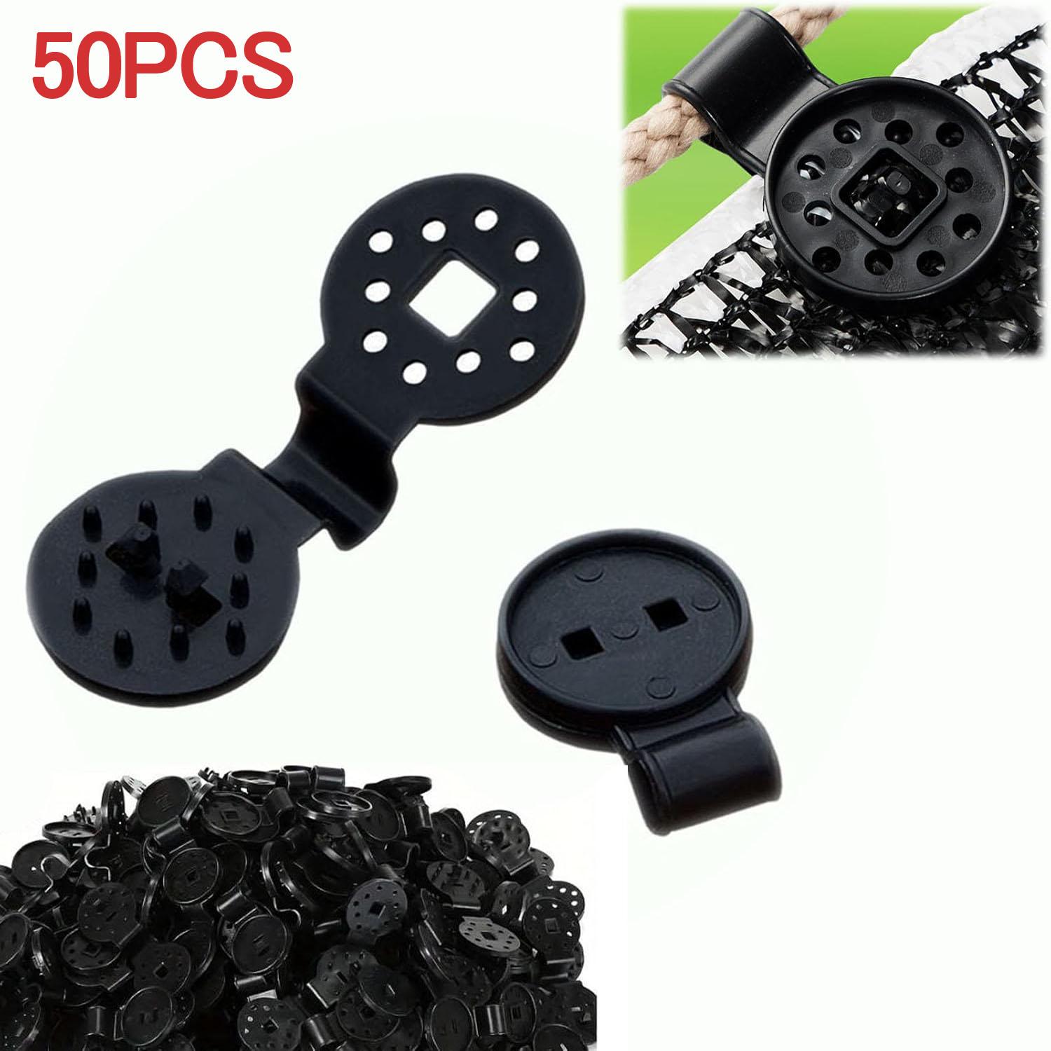 

50X Затеняющая ткань Сверхпрочные зажимы-фиксаторы Черная затеняющая ткань Пластиковые зажимы Зажим для сетки для затенения 50PCS