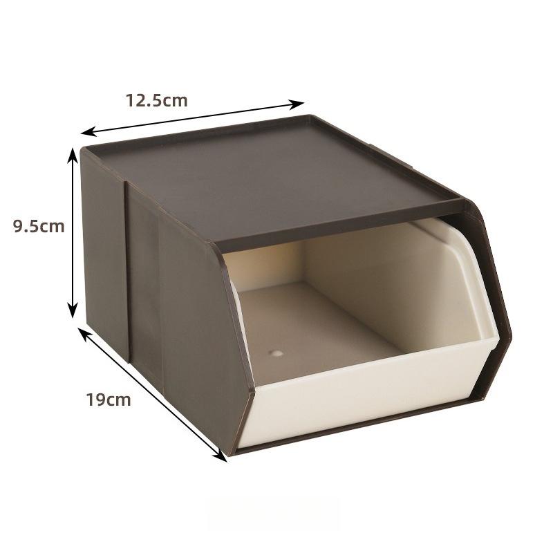 Drawer-style Stackable Desktop Storage Box for Office Supplies, Tea, Snacks, Multi-functional Organizing Storage Box
