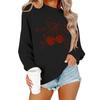 Women's Casual Fashion Print Long Sleeve O-Neck Pullover Top Blouse