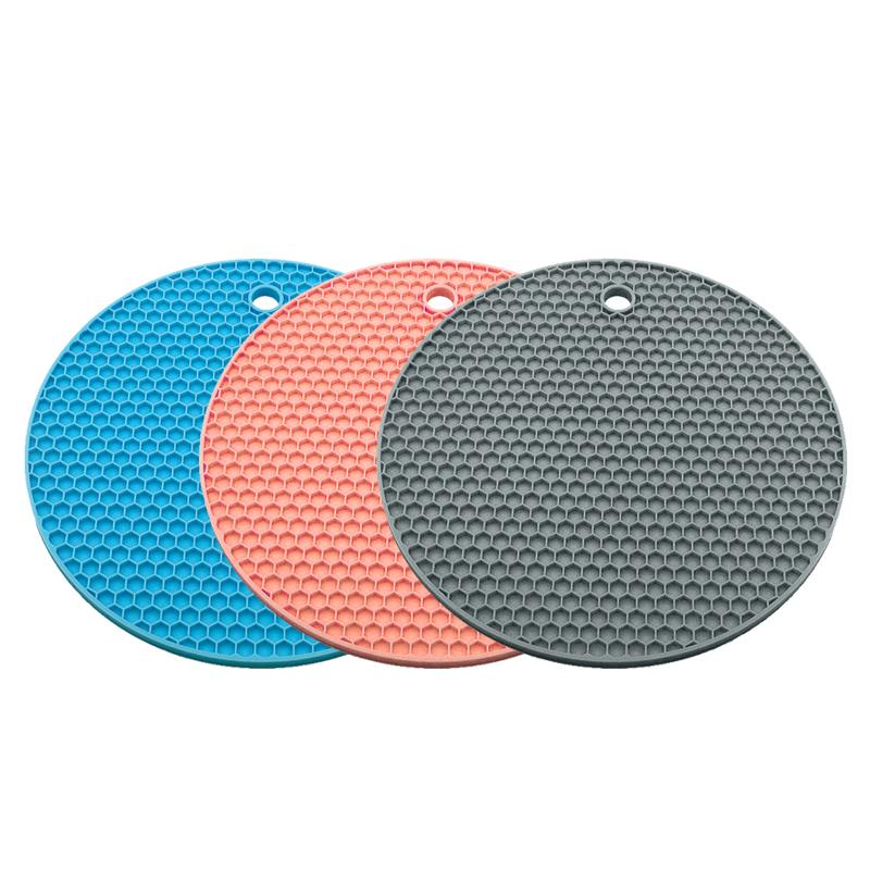 

3pcs Silicone Honeycomb Heat Insulation Pad Circular Waterproof Pad Heat Insulation Anti Slip Placemats Kitchen Accessories M