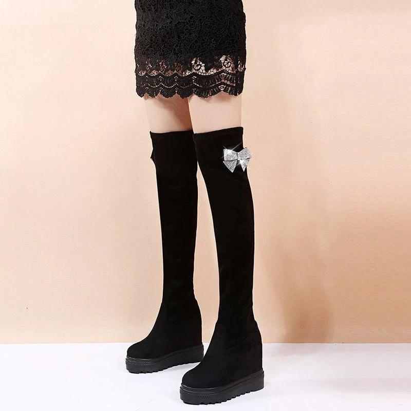 Fashion Women's Long Boots Platform Ladies Knee High Shaft Shoes Thigh Autumn Above Over The Trend 2024 On Offer Hot Footwear Boot Work