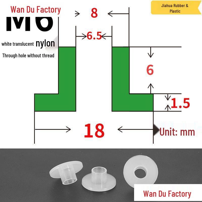 T-Shaped Nylon Insulating Bushing Spacer for M3-M35 Threads