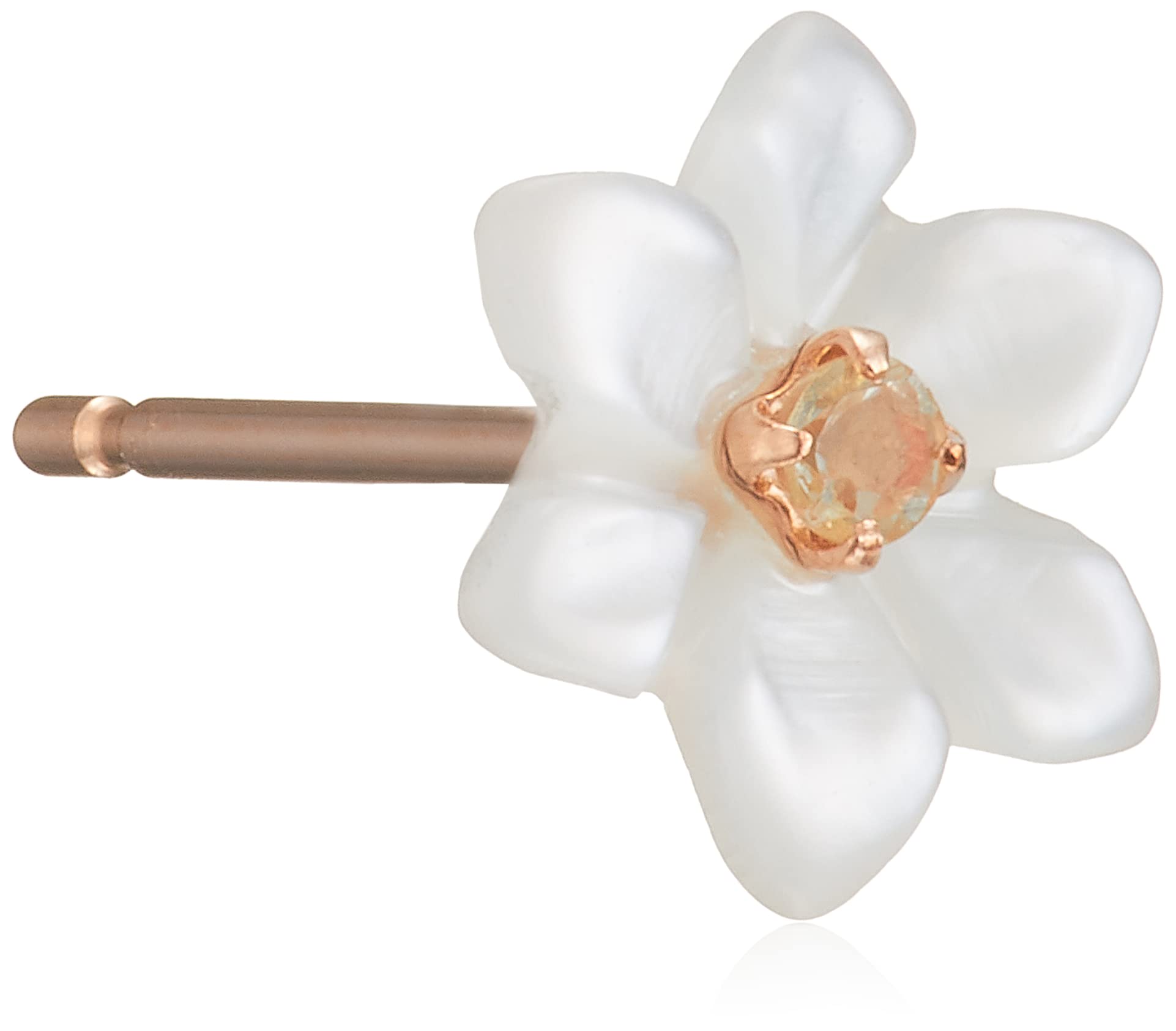 

BLOOM Official Women s 10K Pink Gold Earrings, featuring the January birth flower, Daffodil (Single Ear) 0222-8975-0019-0000