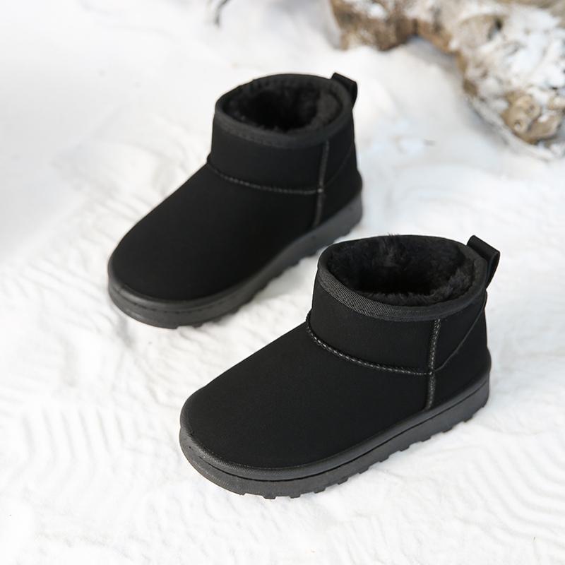 Children Snow Boots Classic  Boys Girls  Ankle Boots Winter Faux Fur Thick Bottom Non-slip Outdoor Kids Shoes
