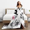 I'm A Dog And Gymnastics Kind Of Girl Blanket Soft Warm Flannel Throw Blanket Bedspread for Bed Living room Travel Home Couch