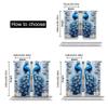 Set Of 2 Elegant Gothic Blue Peacock Curtain Decorative Room Living Bedroom Office Kitchen Bathroom Vibrant Colors For Great Made Polyester