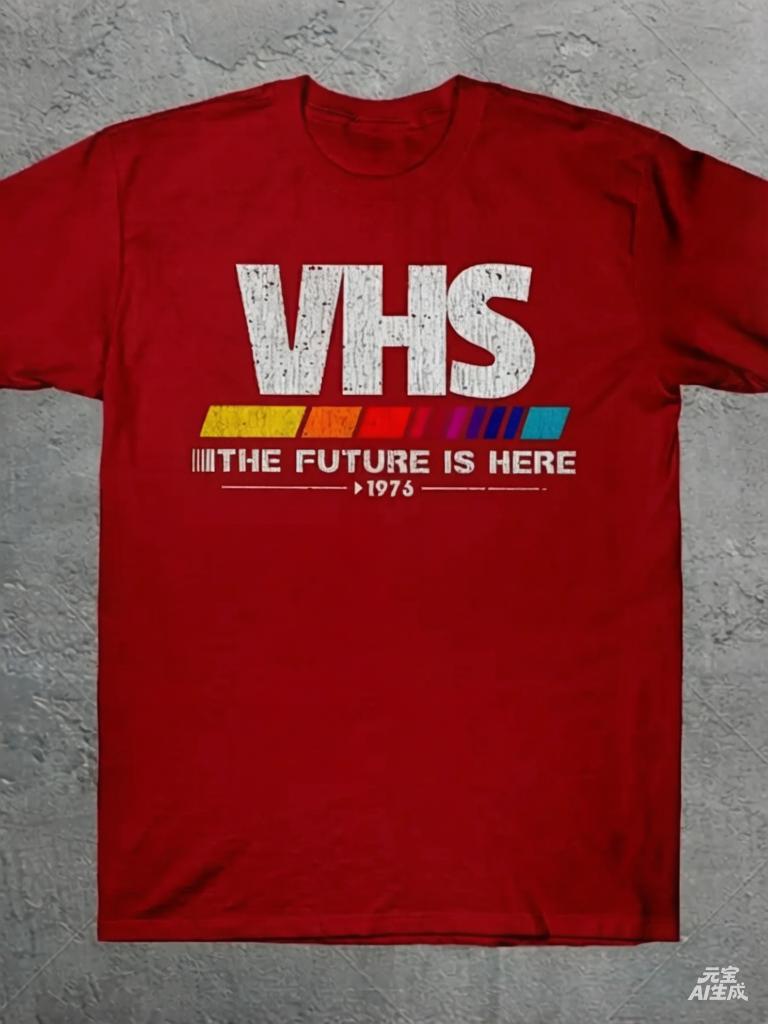 T-shirt Vintage VHS The Future Is Here s Throwback s s Tee Fan de Cinéma