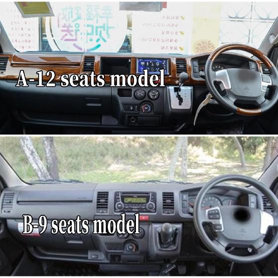ZIRIA Leather Dashmat Dashboard Cover Pad Dash Mat Carpet,for Toyota Hiace G5 H200 2005 2007 2008-2018 Car Accessories