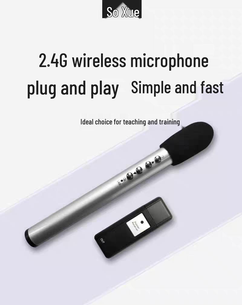 Suoxue 2.4G Wireless Handheld Microphone with Mini Amplifier for Teachers and Classrooms