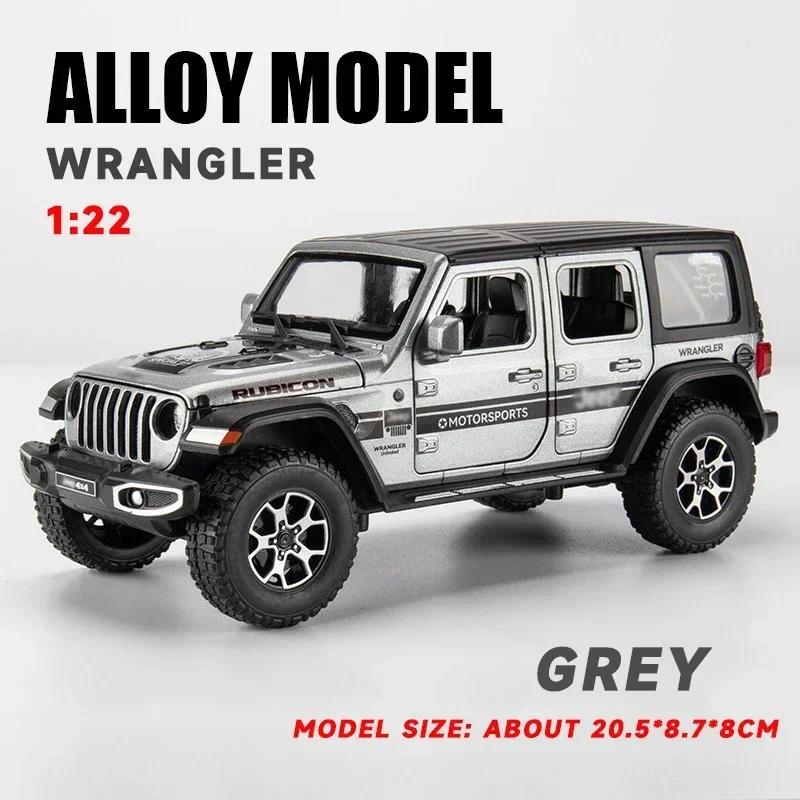 1:22 Jeep Wrangler Rubicon Off-Road High Simulation Diecast Car Metal Alloy Model Car Toys for Children Gift Collection