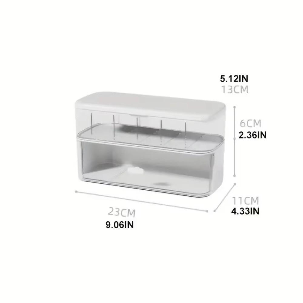 Multi-Purpose Desktop Cable Organizer Box Transparent Charger Storage Solution Cord Storage Box