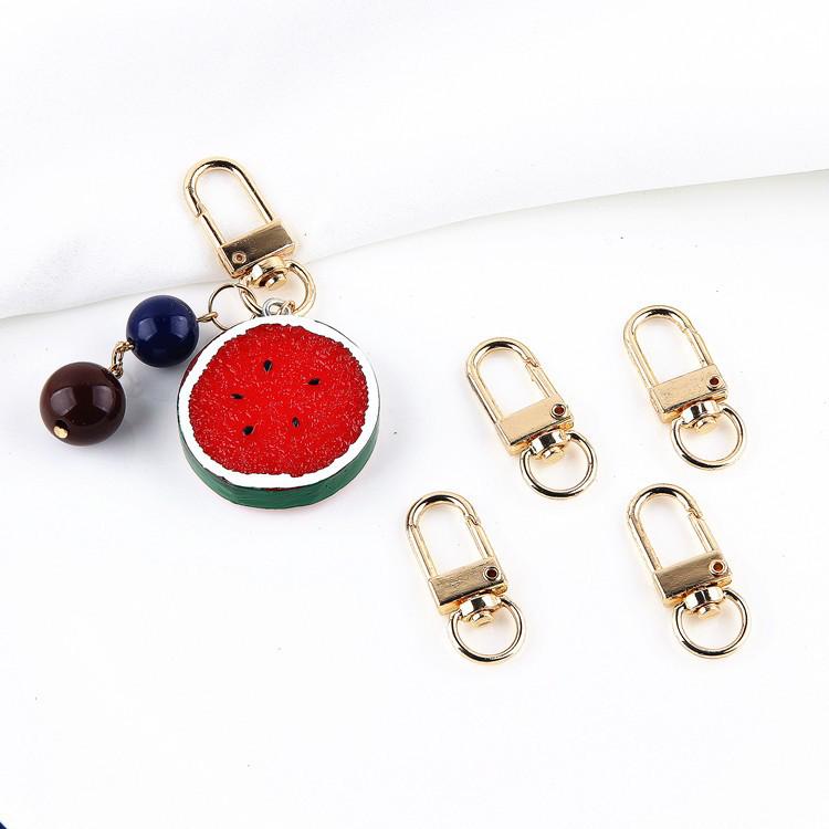 DIY Handmade U-Shaped K Gold & White K Jewelry Keychain Pendant