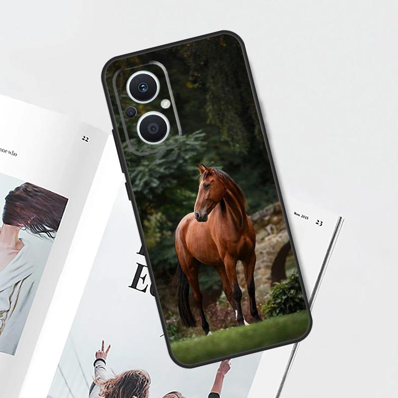 Horse Animal Case For OPPO Find X8 X6 X9 Pro OPPO Reno 14F 11F 12F 13F 7 8 Lite 10 11 12 13 14 Pro Cover