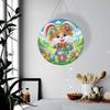 Easter Rabbit Theme 2D/Flat DIY Hanging Diamond Art Kits Diamond Painting Set Diamond Art Pendant Home Wall Decoration Crafts